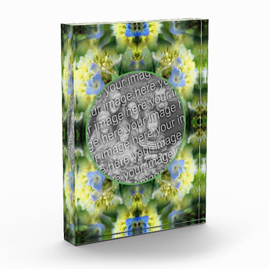 青あじさい花あなた自身を作成 フォトブロック (左)