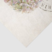 青あじさい花のフランスの消印の切り離 薄葉紙 (詳細)