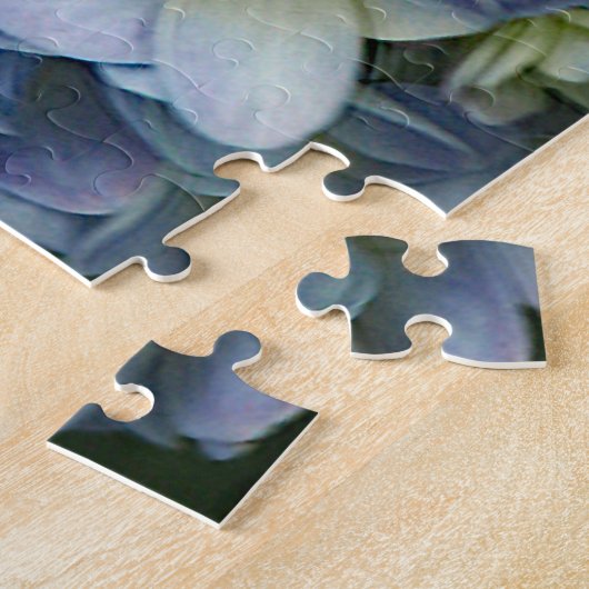 青あじさい花の写真 ジグソーパズル (側面)