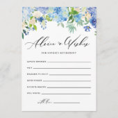 青あじさい花の定年お願い アドバイスカード (正面)