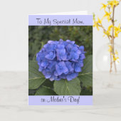 青あじさい花の母の日のカード カード (黄色い花)