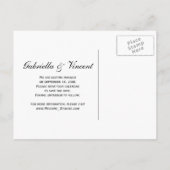 青あじさい花の結婚式の日付を保存 案内ポストカード (裏面)