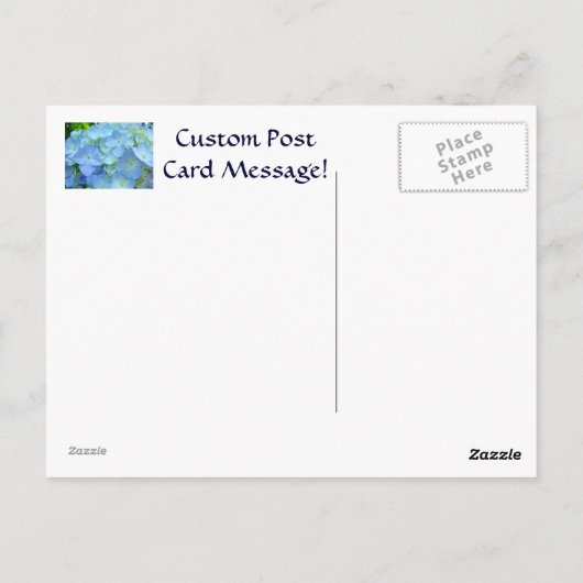 青あじさい花はがきフローラポストカード ポストカード (裏面)