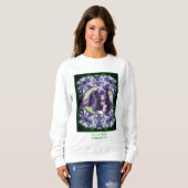 青あじさい花びらフレーム自分の写真を作成 スウェットシャツ (正面フル)