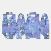 青あじさい花びら結婚の名パーソナライズされた前 フェイバーボックス (見開き)