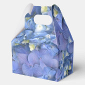 青あじさい花びら結婚の名パーソナライズされた前 フェイバーボックス (裏面)