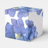 青あじさい花びら結婚の名パーソナライズされた前 フェイバーボックス (裏面サイド)