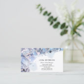 青あじさい花ウォーターカラーフローリスト 名刺 (スタンド正面)