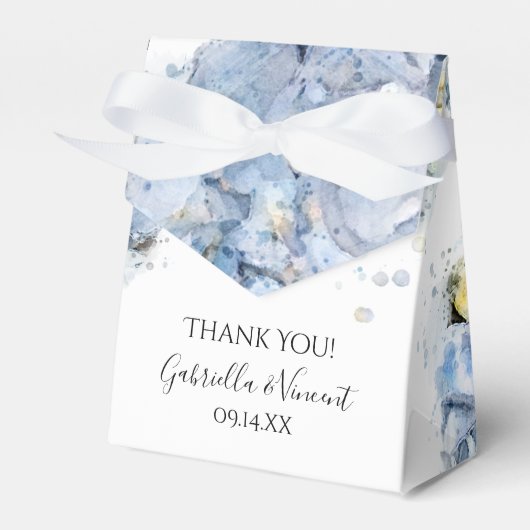 青あじさい花ウォーター結婚カラー フェイバーボックス (正面サイド)