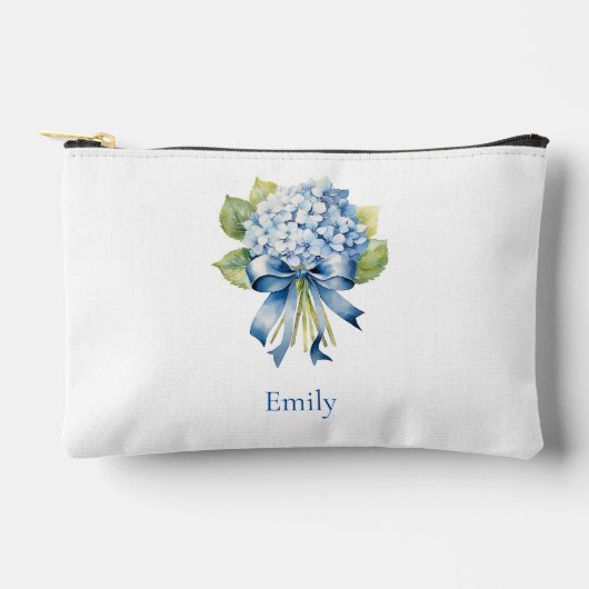 青あじさい花嫁メイド化粧品 アクセサリーポーチ (正面)
