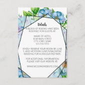 青あじさい花結婚の エンクロージャーカード (正面)