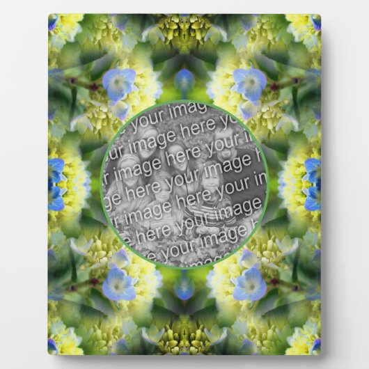 青あじさい花自分の写真を作成 フォトプラーク (正面)