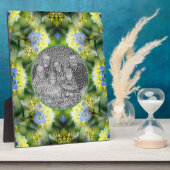 青あじさい花自分の写真を作成 フォトプラーク (側面)