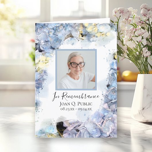 青あじさい花葬祭折り畳み プログラム