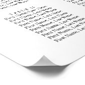 青あじさい赤面バラ15テーブル座席表 ポスター (角)