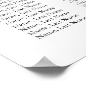 青あじさい赤面バラ8テーブル座席表 ポスター (角)