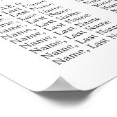 青あじさい12テーブル結婚のシーティングチャート ポスター (角)