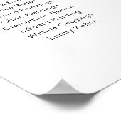 青あじさい16テーブル座席表ポスター ポスター (角)