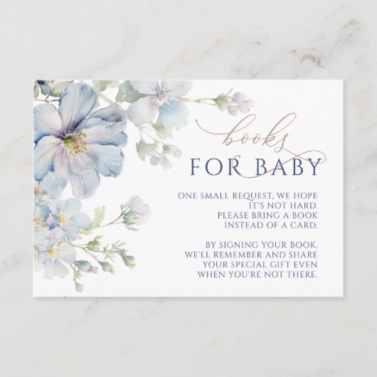 青あじさい&バラ花ブックリクエストカード エンクロージャーカード (正面)