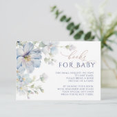 青あじさい&バラ花ブックリクエストカード エンクロージャーカード (スタンド正面)