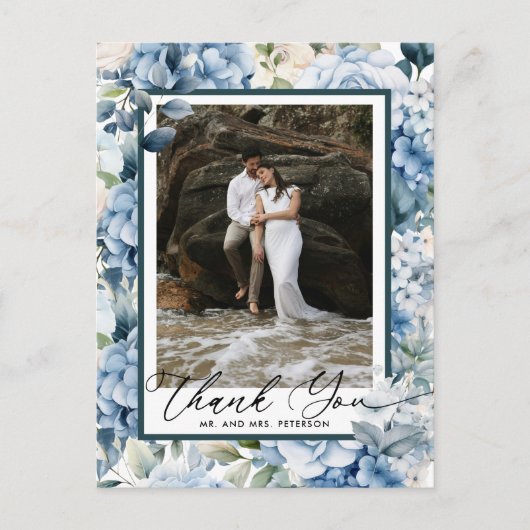 青あじさい | 写真ありがとう ポストカード (正面)