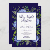 青あじさいQRコードの前夜 招待状 (正面/裏面)