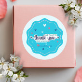 青ありがとう非常に丸いシール ラウンドシール