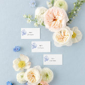 青いあじさいが付いた場所&エスコートカード プレイスカード