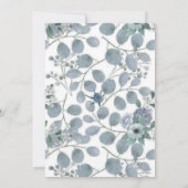 青いあじさいカボチャ赤ちゃんシャワー招待状 (裏面)