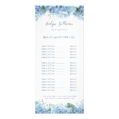 青いあじさい価格リストラックカード ラックカード (正面)