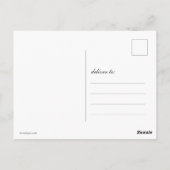 青いあじさい色のフローラモノグラムの名 ポストカード (裏面)