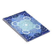 青いある調子を与えられた平静のデザイン ノートブック (右側)