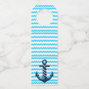 青いいかりと青い波 ボトルネックタグ