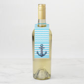 青いいかりと青い波 ボトルネックタグ (ボトル)