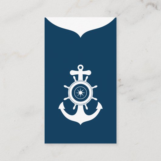 青いいかりの航海のな名刺 名刺 (裏面)