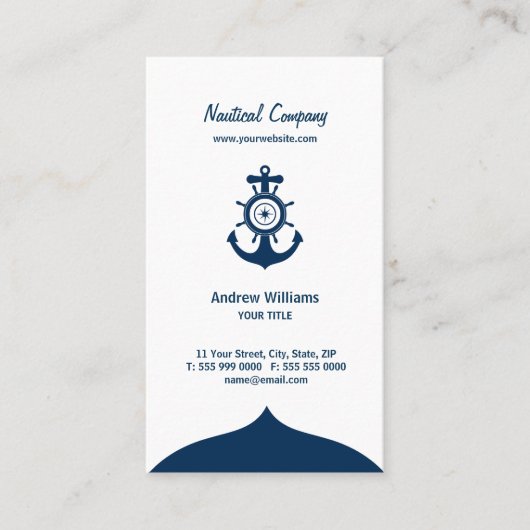 青いいかりの航海のな名刺 名刺 (正面)