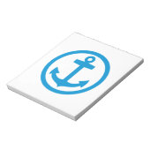 青いいかりロゴ ノートパッド (回転)