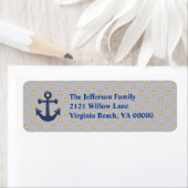 青いいかり差出人住所ラベル ラベル (インサイチュ)