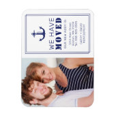 青いいかり航海のの写真が新しい住所を移動 マグネット (縦)