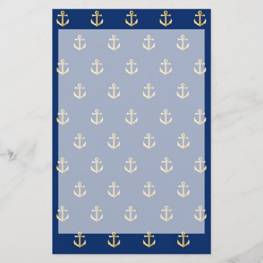 青いいかり 便箋 (正面)