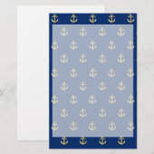 青いいかり 便箋 (正面/裏面)