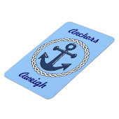 青いいかりAweighステートルームのドアマーカー マグネット (左側)