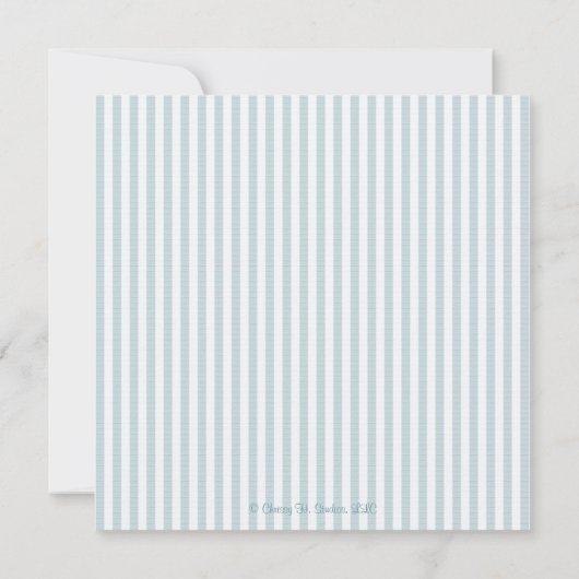 青いおむつのベビーシャワー招待状のカメ 招待状 (裏面)