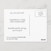 青いおめでとうダイエット達成 ポストカード (裏面)