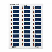 青いお洒落くるみ割り ラベル (フルシート)