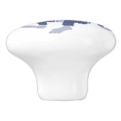 青いお洒落スウィングモンガーアートドアノブ セラミックノブ (側面)