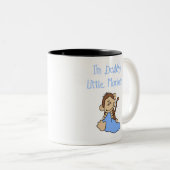 青いお父さんの小さい猿 ツートーンマグカップ (正面右)