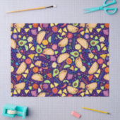 青いお祝いのメキシコ食糧のフェスタのタコス 薄葉紙 (クラフト)