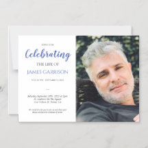 青いお祝いの写真と生活葬儀