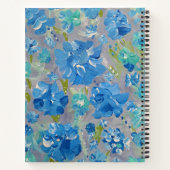 青いお祝いパーソナライズされたスパイラルノートブック ノートブック (裏面)